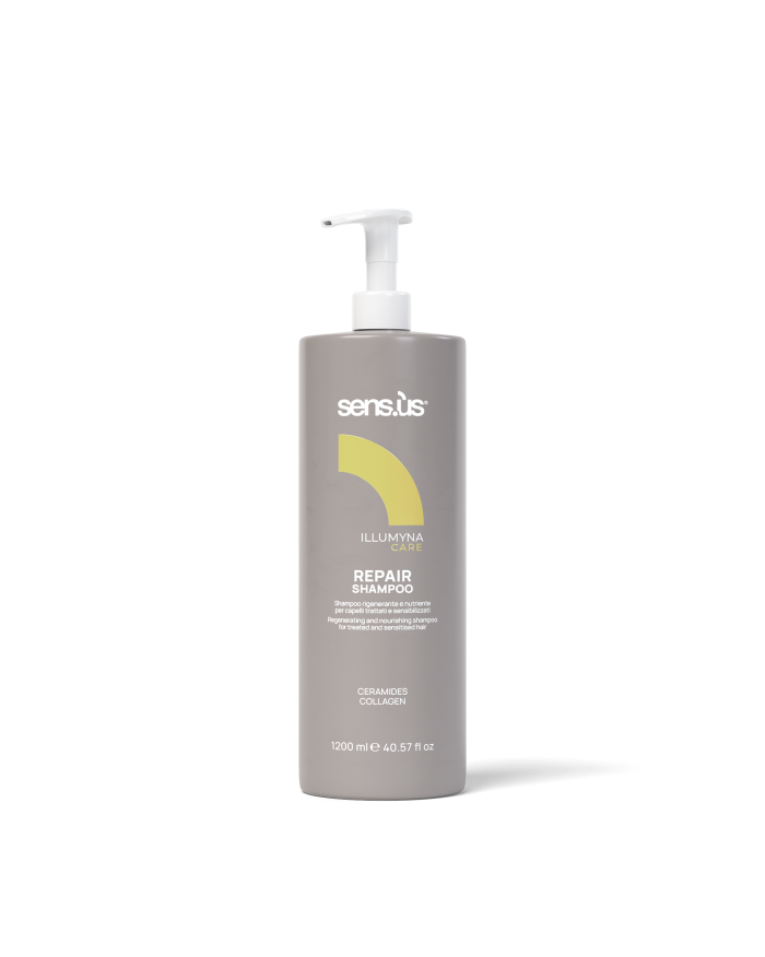 Profesionalus Regeneruojantis Šampūnas – Repair Shampoo su Ceramidais ir Kolagenu Repair Shampoo su ceramidais, kolagenu ir kašmyro baltymais pažeistiems plaukams